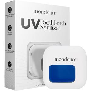 Mondano UV-C Toothbrush Sanitizer and Holder, Toothbrush Case - Manual/Electric Toothbrush Cover for Any Toothbrush Head - Rechargeable Toothbrush Travel Case, Tooth Brush Cover Cap for Home