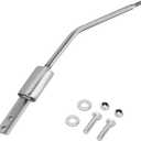 for Dodge ram G56 2500 3500 Shifter,Replace Dodge ram Manual Short Throw Standard,Short Throw Truck Standard Bent Shifter-Medium Lever,Stainless M10 1/2" Stud (2006.5+) Noise Present 2 YR GNTEE