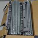 SONGMICS Shoe Rack, 3-Tier Shoe Organizer, Metal Storage Shelf, Upright or Upside Down, for 16-20 Pairs, Stackable, for Entryway, 11.8 x 36.2 x 21.7 Inches, Gray ULSA303G01 (Grey)