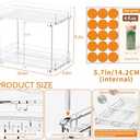 Yieach 4 Pack 2 Tier Vertical Spice Rack Pull Out,10.4'' Deep Narrow Slide Out Spice Rack Organizer for Inside Cabinets,Kitchen,Pantry,Cupboard Seasoning,Can,Jar Organizer and Medicine Cabinet Storage (Clear-2 Drawer)