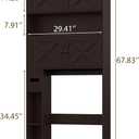 Halitaa Over The Toilet Storage Cabinet, Farmhouse Storage Cabinet Over Toilet with 4 Barn Doors & Toilet Paper Holder Stand, Espresso Toilet Shelf Home Space Saver for Restroom, Bathroom, Laundry