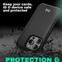 TORU CX Hybrid for iPhone 15 Pro Max Wallet Case | Dual Layer Slim Protective Hard Cover with Hidden 2-Credit Card Slot Holder - Blue