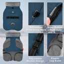 KYEESE Waterproof Dog Coat, Warm Windproof Jacket,Turtleneck Winter Dog Coats for Small Dogs with Leash Hole, Reflective Pet Clothes & Outdoor Apparel,Thick Fleece-Lined Winter Jacket,Navy Blue, Large