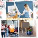 Yuntau 3 Pcs White Metal Easel Stand for Sign, 50 Inch Adjustable