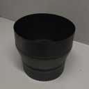 Moxweyeni 7" to 6" Stove Pipe Reducer Black Matte Pipe Reducer Black Duct Adapter for Connecting Stove Flu to Chimney for Proper Ventilation for Chimney Conversion