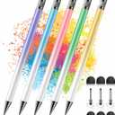 Bopomofo Stylus (5 Pcs),2-in-1 Stylus Pen for Touchscreen, High Precision and Sensitivity, Suitable for iPhone/ipad/Android Tablets, Compatible with Touch Screens(Pink/Yellow/Green/Blue/Purple)