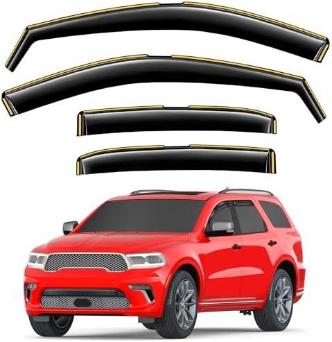 Window Rain Guards Fit for Dodge Durango 2011-2025 Extra Durable Window Visors Window Deflectors Vent Visors Vent Shades Car Accessories-4 pcs 2-Q15