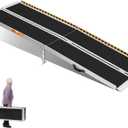 Wheelchair Ramp 7ft, Non-Skid Aluminum Folding Ramps for Wheelchairs for Home Steps, 800 LBS Capacity Handicap Wheel Chair Ramp for Doorway, Homes, Threshold, Entry, Stairs Matte non -slip surface, 7FT(Applicable height7"-21")