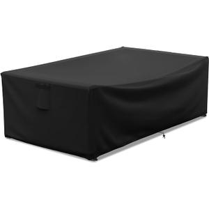 Patio Furniture Covers Waterproof for Coffee Table Cover, Heavy Duty Durable Rectangular Outdoor Table Cover Fits up to 48L x 28Wx 13H inches, Black