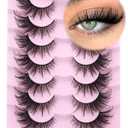 Fox Eye Lashes Wispy Faux Mink Lashes Volume Fairy Cat Eye Lashes That Look Like Extensions Spiky Fake Eyelashes 20mm Long Lash with Spikes