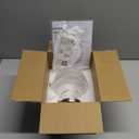 DSMJFU Brushed Nickel Semi Flush Mount Ceiling Light, Small Blowing Clear Glass Shade Ceiling Light Fixtures for Bedroom Closet Bathroom Hallway Kitchen