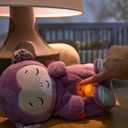 Fisher-Price Baby Toy Soothe n Snuggle Purple Monkey Plush Portable Sound Machine with Breathing Motion & Lights for Newborns Ages 0+ Months