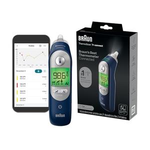 Braun ThermoScan 7+ Connect Digital Ear Thermometer - Family Care App Compatible, Age Precision Technology, Color-Coded Display, No. 1 Brand Recommended by Pediatricians