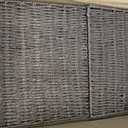 12x12x12 Inch Wicker Storage Basket, Set of 2 Hand-Woven Paper Rope Wicker Baskets, Foldable Cube Storage Bins, Brown Storage baskets Cubes, Square Baskets for Organizing Shelves Decor