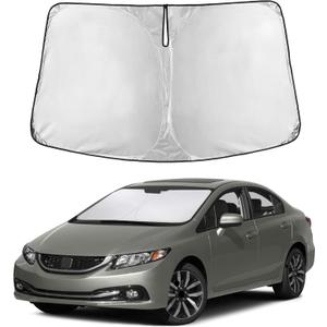 EcoNour Windshield Sunshade Compatible for Honda Civic 20122013 2014 2015, Sun Visor for Front Windshield & Window Sunshade Cover, UV Heat Blocker & Protector, Car Accessories