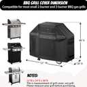 Grill Cover 600D Heavy Duty BBQ Grill Cover for Outdoor Grill, Waterproof, Anti-UV, Rip-Proof, Fade Resistant Material, Barbecue Cover with Hook-and-Loop Straps, (52" L x 24" W x 48" H, Black)