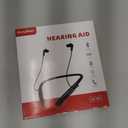 Bluetooth Hearing Aids for Seniors with Hearing Loss, Neckband Rechargeable OTC Hearing Aids for Adults with Noise Cancelling, Provide Clear Sound and Neckband Design Could Prevent Loss