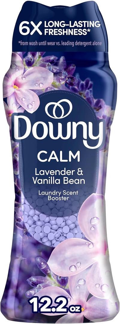 Downy Calm In-Wash Laundry Scent Booster Beads, Soothing Lavender and Vanilla Bean scent, 12.2 OZ, laundry scent beads, Long-lasting Freshness