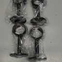 TOKPLNU Ceiling Curtain Rod Brackets, Heavy Duty Holders, Black 4 Pack Hooks Hangers for 1 1/4-Inch Drape Poles