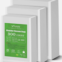 VTUUU Chamber Vacuum Sealer Bags 300 Count 6" x 10" 8" x 12" 10" x 13" For 3Mil Vacuum Chamber Bags PreCut Chamber Vacuum Bags BPAFree Heavy Duty Chamber Machine Pouches