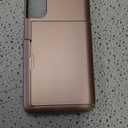 Jiunai for Samsung S22 Case, Galaxy S22 Case Credit Card IDs Cash Holder Shell Wallet Case Slide Cover Dual Layer Hard PC Rubber Cover Phone Case for Samsung Galaxy S22 5G 6.2'' 2022 Pink