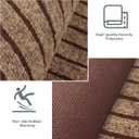 Custom Size Runner Rug 2 ft x 6 ft, 2-82ft Carpet Runners Hallway Entryway Kitchen Garage Laundry Room Area Rugs with Non-Slip Rubber Backing, Brown with Brown Stripe
