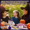 Bokon 24 Sets Halloween DIY Candy Tube Kit with Purple Black Witch Hats Empty Glass Test Tubes with Corks Card Mesh Fabric and Twine for Party Favors Treat or Trick Crafts Halloween Party Decorations