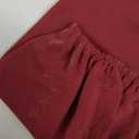 Twist Front Dresses for Women Lantern Sleeve V Neck Casual Cocktail Party Midi Dress Burgundy, S 