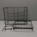 Dish Drying Rack with Stone Drying Mat, Diatomaceous Earth Dish Drying Mat for Kitchen Counter, Dish Drainers with Dish Drying mat