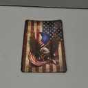 Slimshell Case for iPad 9th Generation/ iPad 7th 8th (10.2 Inch, 2021/ 2020/ 2019), [Built-in Pencil Holder] PU Leather Protective Stand Cover, Auto Wake/ Sleep, American Bald Eagle Flag