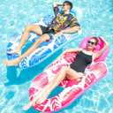 FindUWill Pool Floats Adult - 2 Pack Pool Lounger Float Pool Floats Adult Heavy Duty, Inflatable Pool Floats Lounger Pool Rafts Water Floaties for Summer Party Beach Vacation