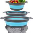 Collapsible Colanders (3 Pack Set) Food Strainers