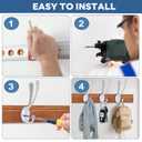 Wall Hooks for Hanging, 15-Pack Heavy Duty Metal Coat Hooks, for Living Room, Bathroom, Kitchen, Bedroom for Towel, Hat, Key, Closet, Bag (Silver)