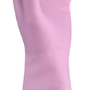 HSL Household Cleaning Gloves - Reusable Kitchen Dishwashing Gloves with Latex Free, Cotton lining, Waterproof, Non-Slip (Large, 1 Pair) (Pink)