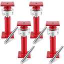 Adjustable Screw Jack Post for House Leveling, Manufacturing House Jacks with Wrench Screw Steel Shores, Range of Adjustment(9.5''-15'',Red,4 Pcs)