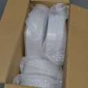 200PCS White Plastic Plates, Heavy Duty Plastic Plate Disposable, Include 100 Dinner and 100 Dessert Plates for Party and Wedding