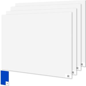 4 Pack White Grip Construction Mats - 17x13 Basketball Shoe Pad - 30 Peel-Off Floor Sheets, Adhesive for Dirt, Dust, Debris, Sand & Hair Removal - Basketball Sticky Mat - Shoe Sticky Pad