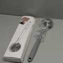 Silicone Body Scrubber for Shower Men Women Dual-Sided Exfoliating & Massage Shower Brush with Long Handle, Creates Rich Lather, Includes 1 Hook & 2 Lather Balls (Gray)