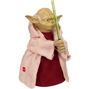Kurt Adler Star Wars Yoda with LED Light Saber Treetop, 12"