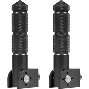 2 PCS Motorcycle Foldable Foot Pegs, 90 Degree Electric Motorbike Passenger Footrests Rearsets, 8MM Universal Motorcycle Bicycle Folding Passenger Footpeg Supports (Black)