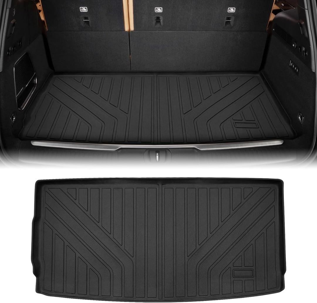 Cartist Cargo Mat for Jeep Wagoneer 2022 2023 2024 2025 2026 Trunk Mat Behind The 3rd Row TPE All Weather Cargo Liner for Wagoneer Accessories Anti-Slip