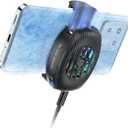 Black Shark Phone Cooler for Gaming FunCooler 5 NEO, Wired Mobile Phone Cooling Fan Lightweight Quiet with RGB Light, Cellphone Radiator for 2.67-3.45 inches iPhone/Android, Retaining Bolt (Black)