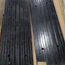 Pyle Car Vehicle Curbside Driveway Ramp - 4ft Heavy Duty Rubber Threshold Bridge Tracks Curb Ramps, 2 Pieces Set (for Car, Truck, Scooter, Bike, Motorcycle, Wheelchair Mobility), Black