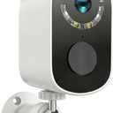 Security Cameras Wireless Outdoor Cameras for Home Security 2K Color Night Vision Battery Powered Motion Detection IP66 Weatherproof 2-Way Talk Cloud Storage Floodlight (White-Camera)