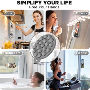 Magnetic for iPhone 16 Pro Case, Compatible with Magsafe, Suction Cup Phone Mount, 2 Screen Protectors - Camera Protector, Silicone Shockproof Protective Phone Cover 6.3", Gray