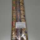 Aimyoo Blue Kraft Christmas Wrapping Paper Bundle, Kids Xmas Gift Wrap Paper Set, Stockings Santa Deers Candy Canes Snowman Designs,17 in x 16 ft per Roll