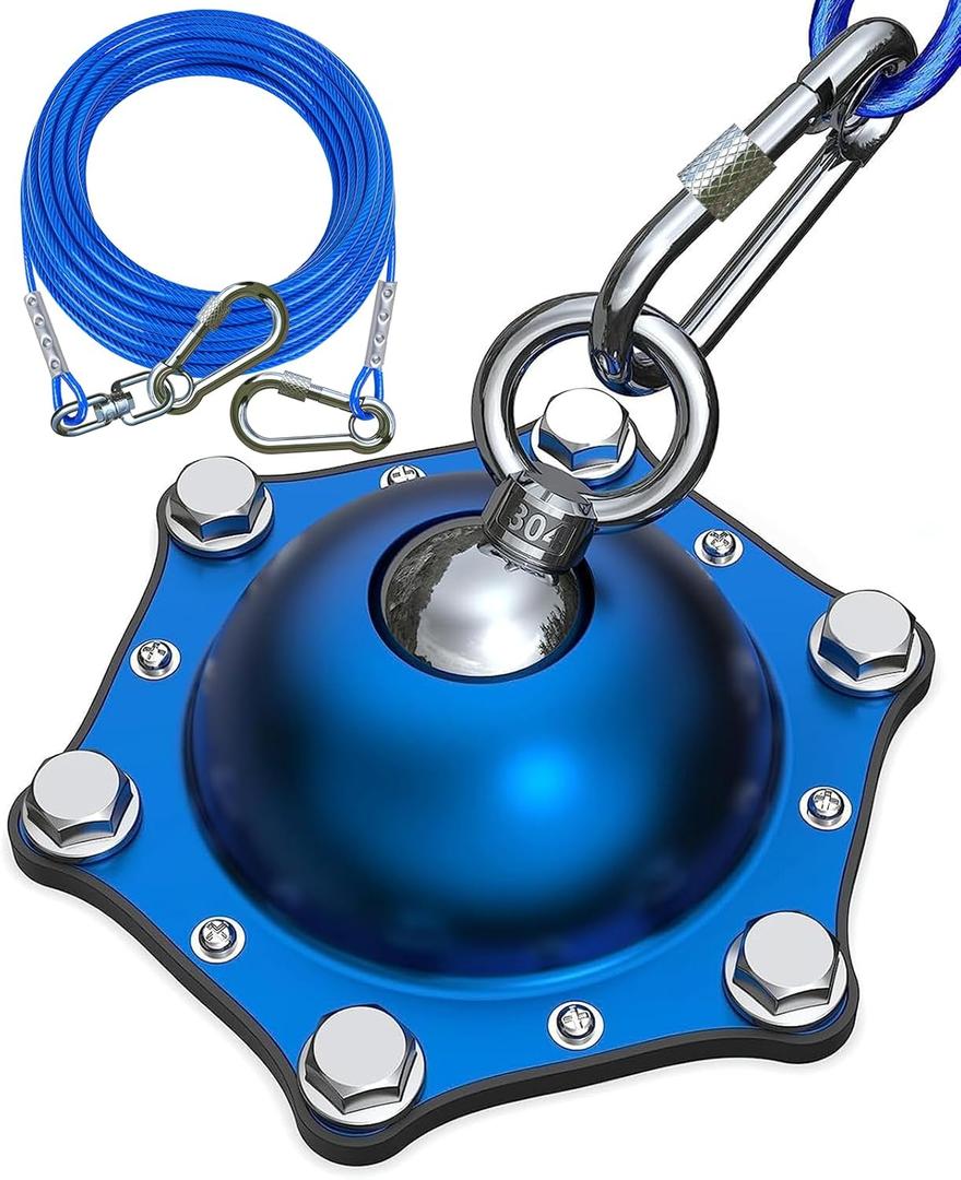 TOPKNOT Dog Tie Out Cable and Stake, (up to 200lbs) 360°Swivel Dog Run- No Tangle, with 30FT Heavy Duty Tie Out Cable for Dogs, Runner for Yard, Ideal for Outdoor Camping