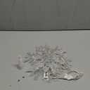 Brizled Snowflake Christmas Tree Topper, 9.5" Christmas Tree Star with 10 Warm White Lights, 120V UL Certified Xmas Star Treetop Clear Xmas Ornaments for Holiday Party Home Decor