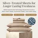 Miracle Made Breathable Cotton Bed Sheets, 4-Piece Set Silver-Treated, Soft and Cool-to-the-Touch Lightweight Bedding Designed for Hot Sleepers King Size, Sand