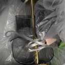 Oneach 22" Glass Table Lamps Set of 2, Gray Modern Bedside Lamp with LED Night Light for Living Room, Nightstand Lamp with USB Ports for Bedrooms, Study Room, End Table(2 Bulbs Included)